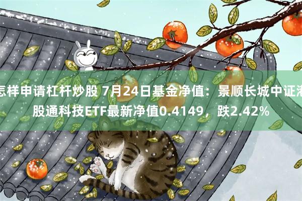 怎样申请杠杆炒股 7月24日基金净值：景顺长城中证港股通科技ETF最新净值0.4149，跌2.42%