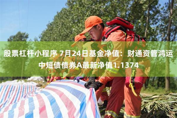 股票杠杆小程序 7月24日基金净值：财通资管鸿运中短债债券A最新净值1.1374