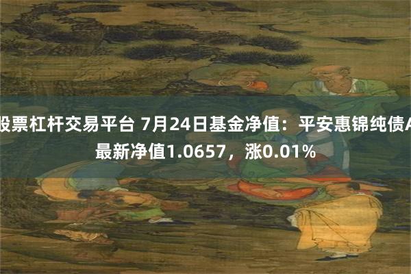 股票杠杆交易平台 7月24日基金净值：平安惠锦纯债A最新净值1.0657，涨0.01%