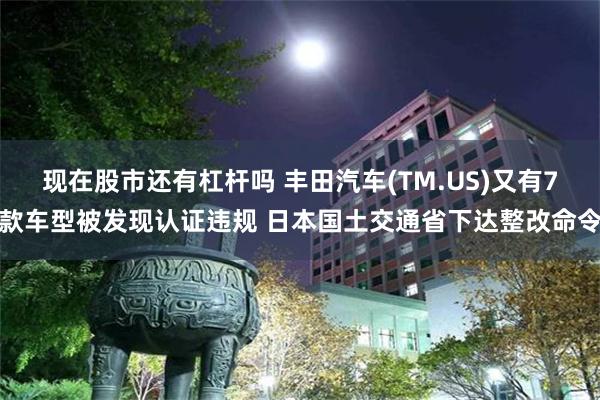 现在股市还有杠杆吗 丰田汽车(TM.US)又有7款车型被发现认证违规 日本国土交通省下达整改命令