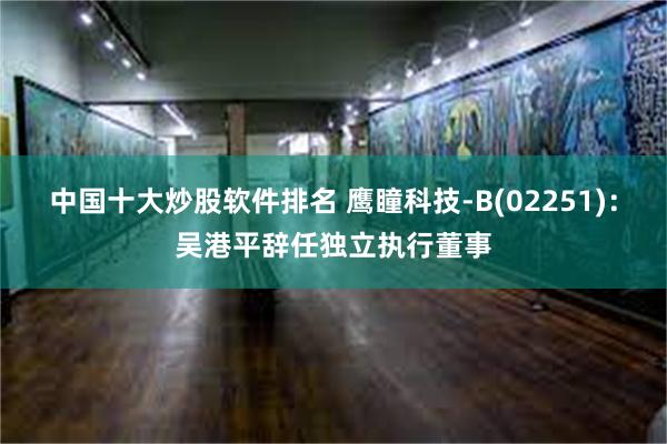 中国十大炒股软件排名 鹰瞳科技-B(02251)：吴港平辞任独立执行董事