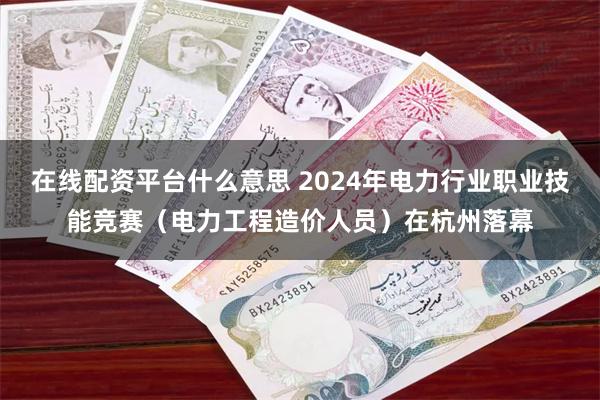 在线配资平台什么意思 2024年电力行业职业技能竞赛（电力工程造价人员）在杭州落幕