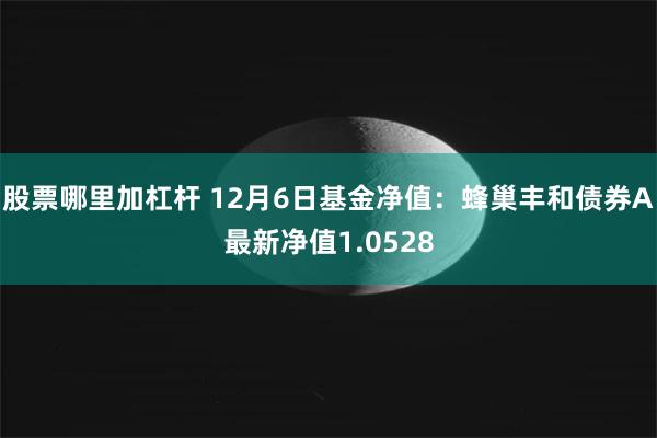 股票哪里加杠杆 12月6日基金净值：蜂巢丰和债券A最新净值1.0528