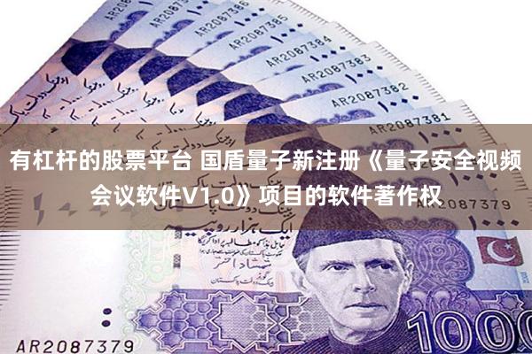 有杠杆的股票平台 国盾量子新注册《量子安全视频会议软件V1.0》项目的软件著作权